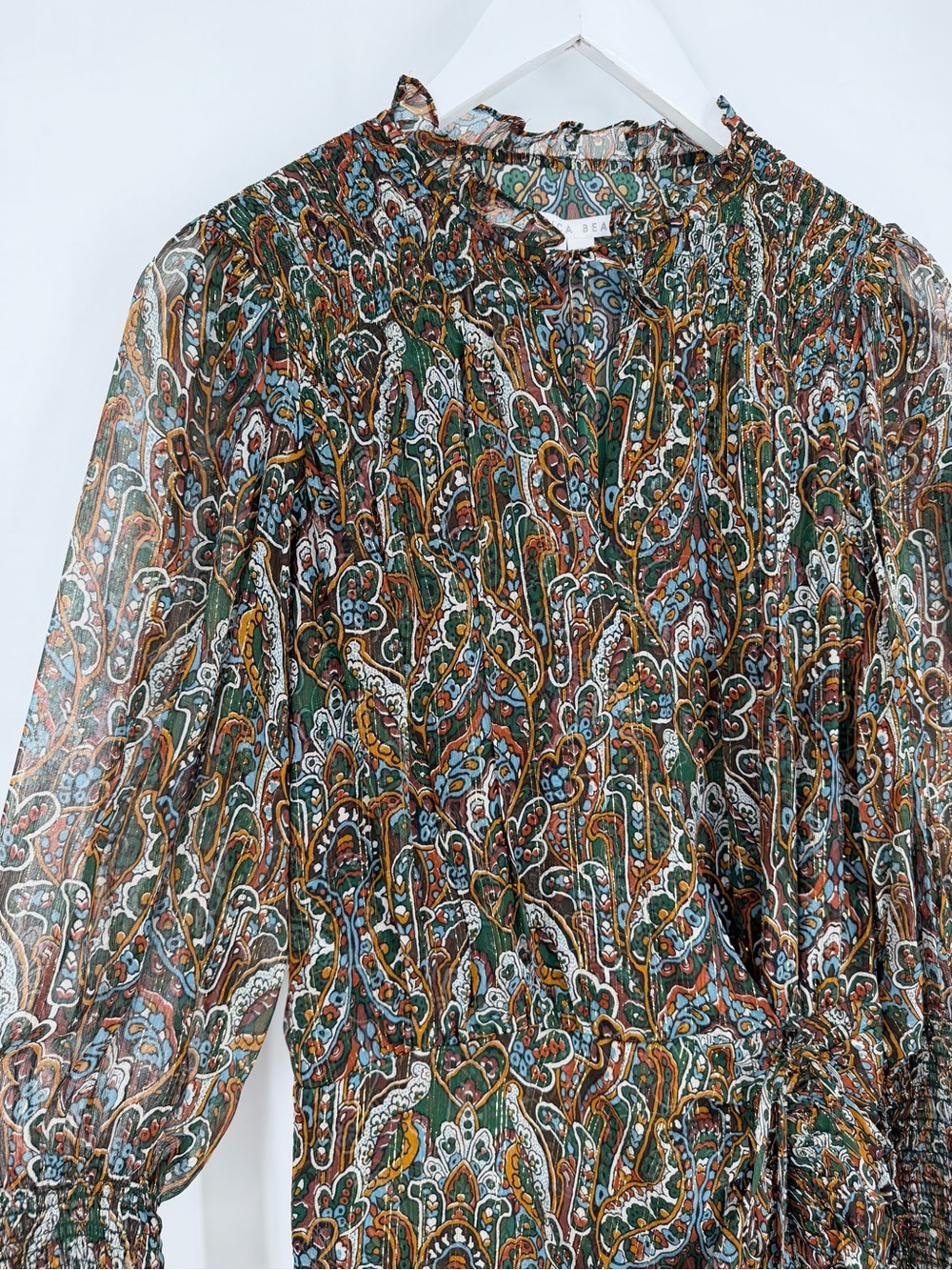 Veronica Beard Armeria Lurex Paisley Mini Dress - Picture 5 of 16